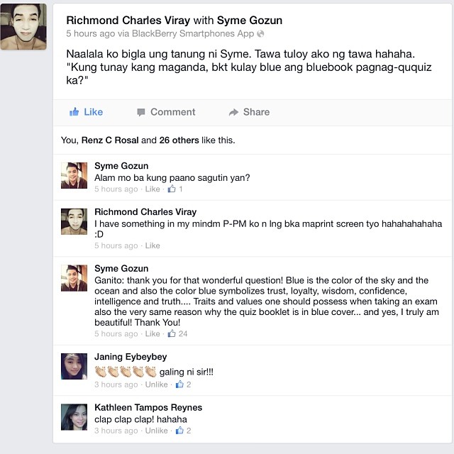 Question of the Week: Why is the quiz notebook blue?